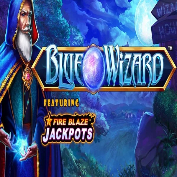 Play Blue Wizard Fire Blaze Jackpots slot by Rarestone Gaming on betninjacasinoo.com
