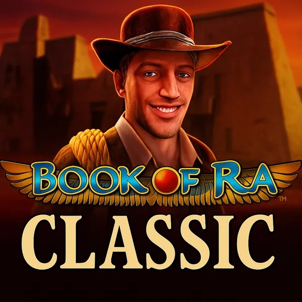 Official Slots logo: Book of Ra Classic by Novomatic at Betninja Casino