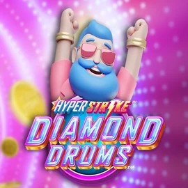 Hyper Strike Diamond Drums slot logo by Gameburger Studios at Betninja Casino